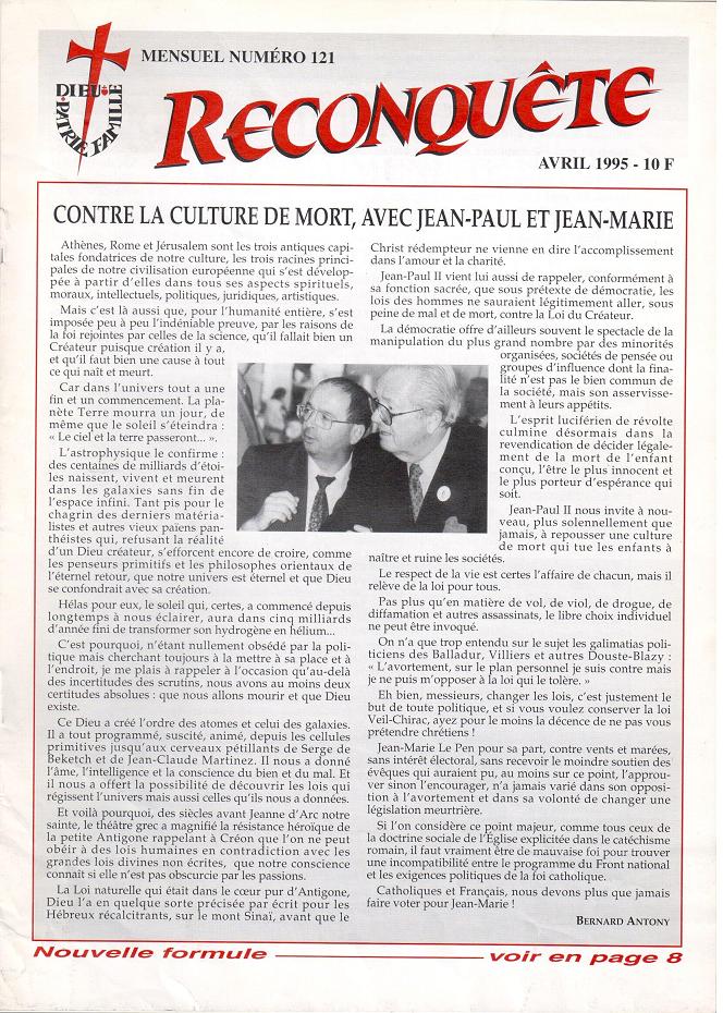 revue Reconquete n° 121 (avril 1995)